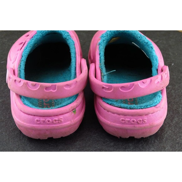 Crocs Toddler Girls 8 Medium Pink Clog Synthetic - Picture 4 of 6